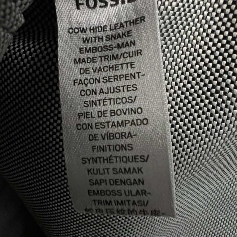 Fossil Megan Leather Metallic Snakeskin Mini Backpack - Picture 14 of 16
